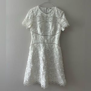 White embroidered Elie Tahari dress